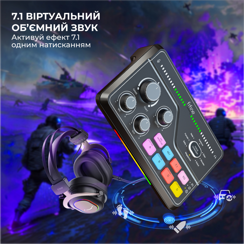 Аудіомікшер SC8 Fifine