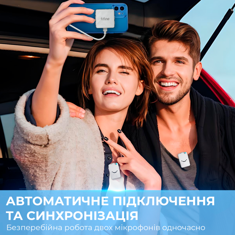 Безпровідний петличний мікрофон Fifine M9W