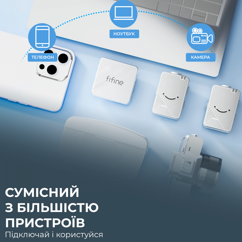Безпровідний петличний мікрофон Fifine M9W
