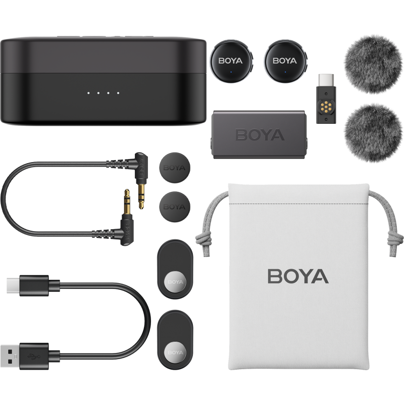 Бездротовий мікрофон BOYA LINK 3-02 Type-C/TRS Black
