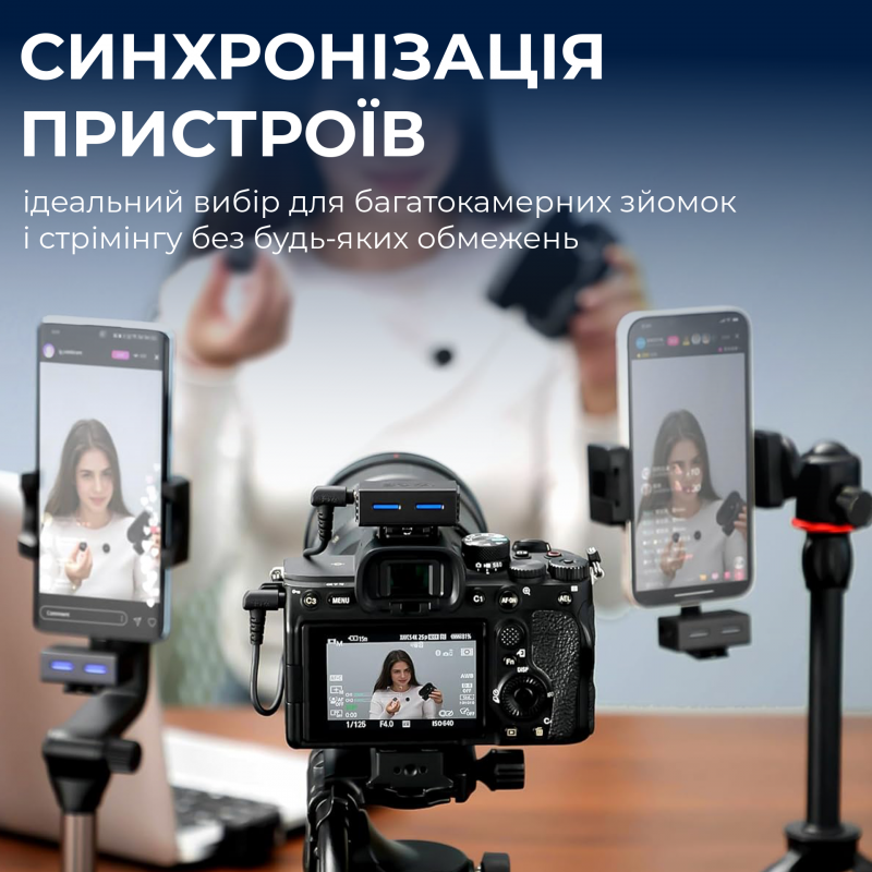 Бездротовий мікрофон BOYA LINK 3-02 Type-C/TRS Black