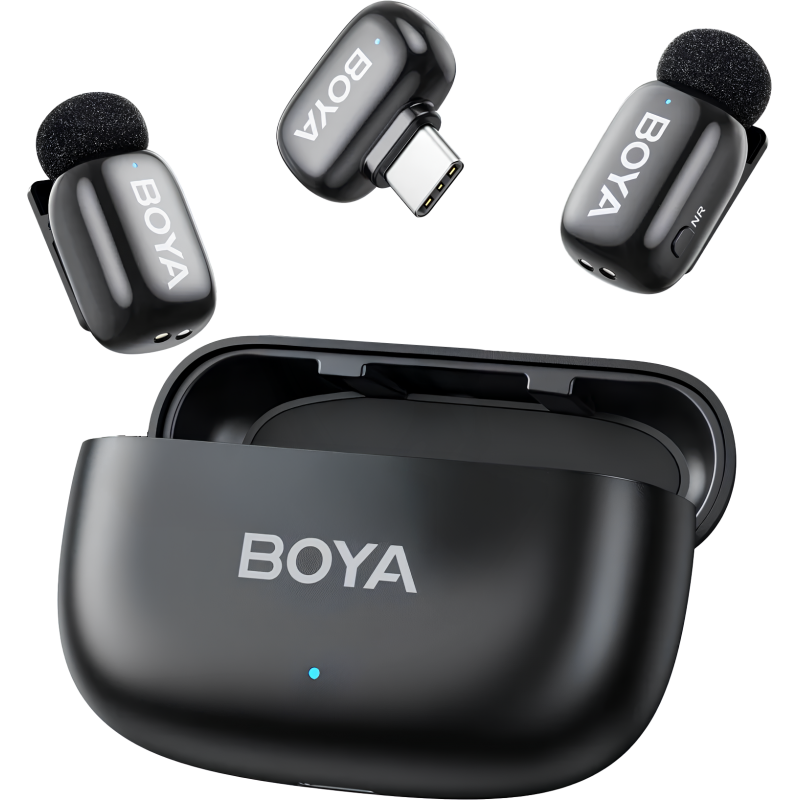 Бездротовий петличний мікрофон BOYA mini-14 Type-C Black
