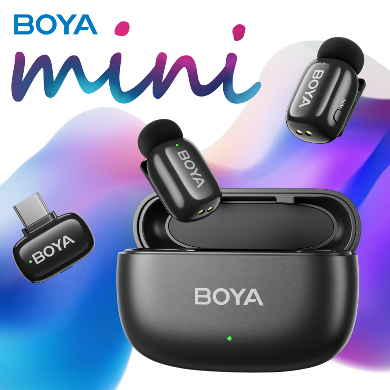 Бездротовий петличний мікрофон BOYA mini-14 Type-C Black