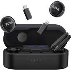 Бездротовий мікрофон BOYA LINK 3-01 Type-C/TRS/Lightning Black