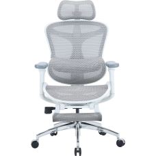 Крісло офісне з підставкою для ніг Sihoo DORO C300L Mesh White with footrest