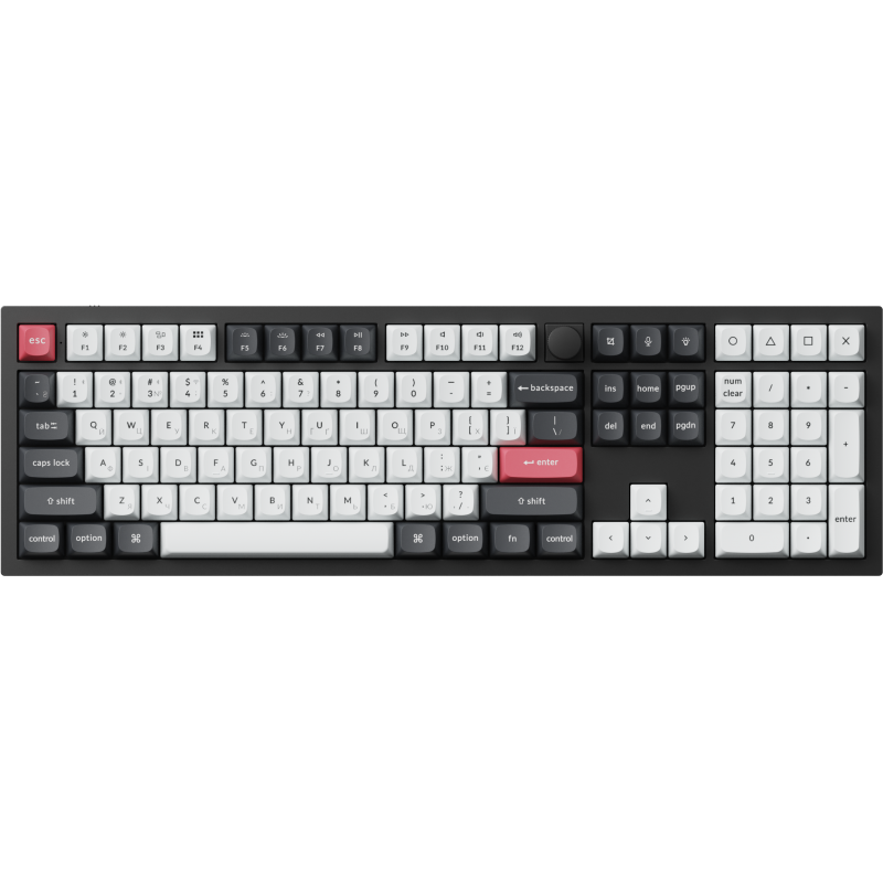Клавіатура бездротова Keychron Q6 HE Magnetic Switch Black RGB (Q6H-M1-UA)