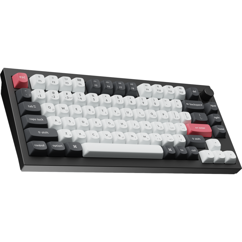 Клавіатура бездротова Keychron Q1 HE Magnetic Switch Black RGB (Q1H-M1-UA)