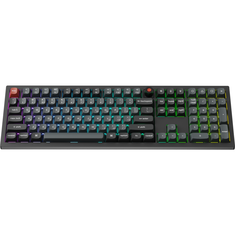 Клавіатура дротова Keychron V6 8K Keychron Super Red Switch Black RGB (V6W-D1-UA)