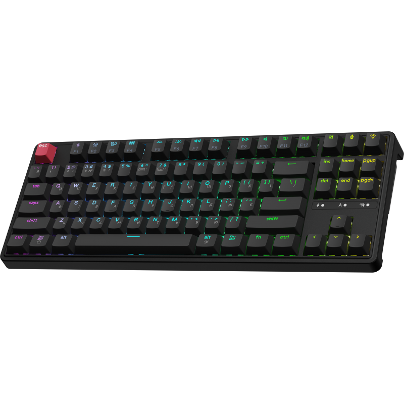 Клавіатура бездротова Keychron C3 Max Super Red Switch Black RGB (C3M-H1-UA)