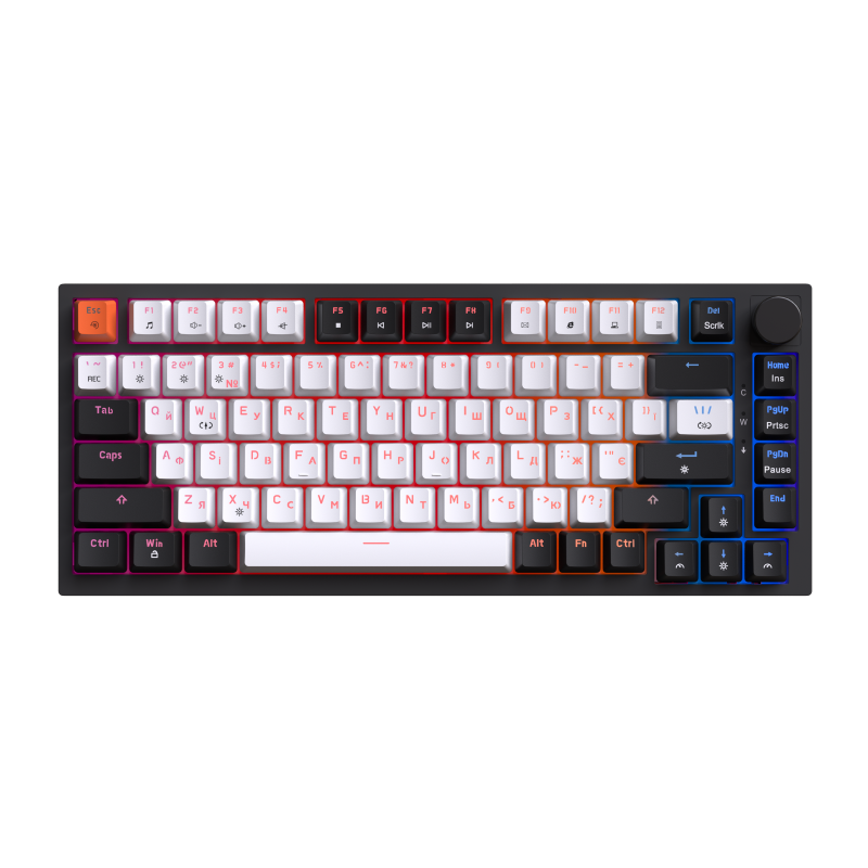 Дротова механічна клавіатура GamePro MK160 V2 Warden QLAB Sakura Black (MK160-V2-B-QS)