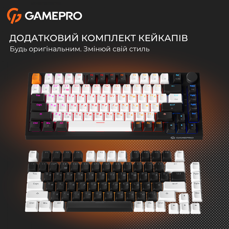 Дротова механічна клавіатура GamePro MK160 V2 Warden QLAB Sakura Black (MK160-V2-B-QS)