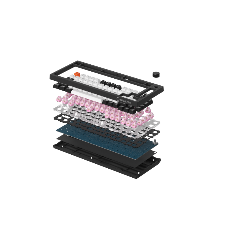 Дротова механічна клавіатура GamePro MK160 V2 Warden QLAB Sakura Black (MK160-V2-B-QS)