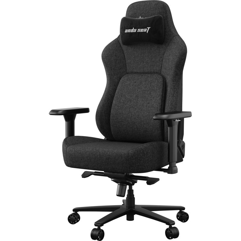 Крісло геймерське ігрове Anda Seat Phantom 4 Pro L до 100 кг Black Fabric  (AD18YSDC-72-B-F-B02)