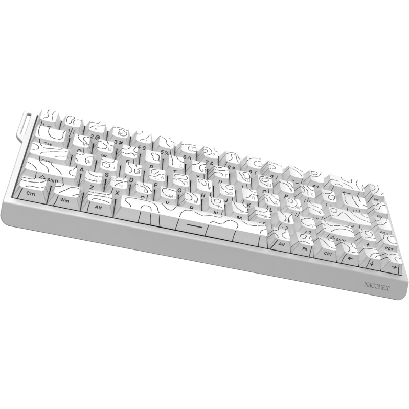 Дротова механічна клавіатура Ajazz NK68 V2 Red Switch (NK68-V2-R-S-W)