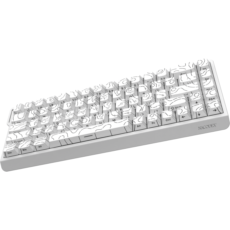 Дротова механічна клавіатура Ajazz NK68 V2 Red Switch (NK68-V2-R-S-W)