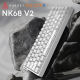 Дротова механічна клавіатура Ajazz NK68 V2 Red Switch (NK68-V2-R-S-W)