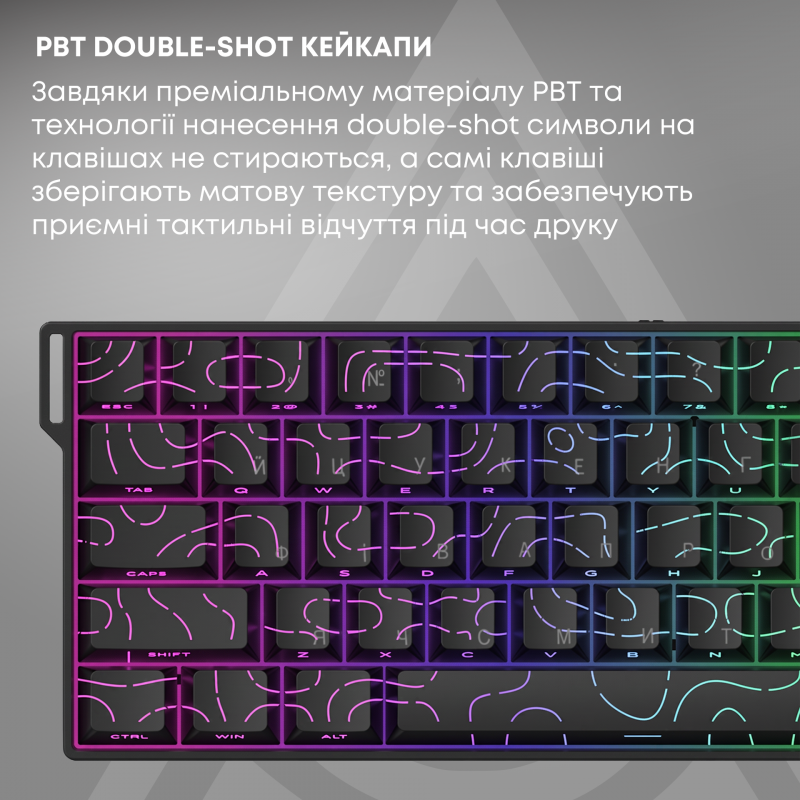 Ігрова магнітна клавіатура Ajazz AK680 V2 Ice Island Magnetic Switch (AK680-V2-I-S-B)