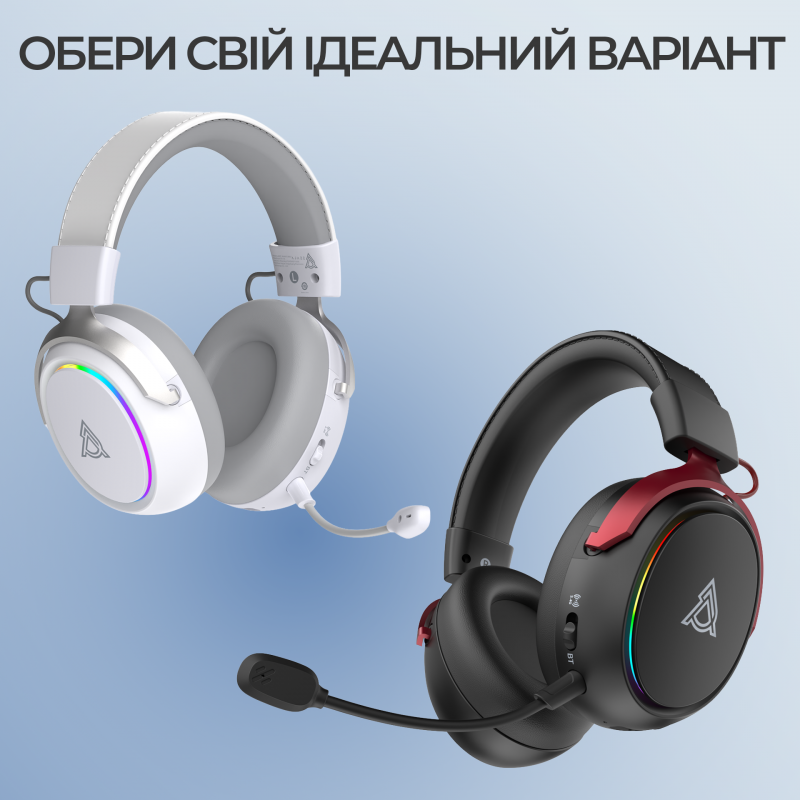 Бездротова ігрова гарнітура Ajazz AHM10 Max Black (AHM10-MAX-B)