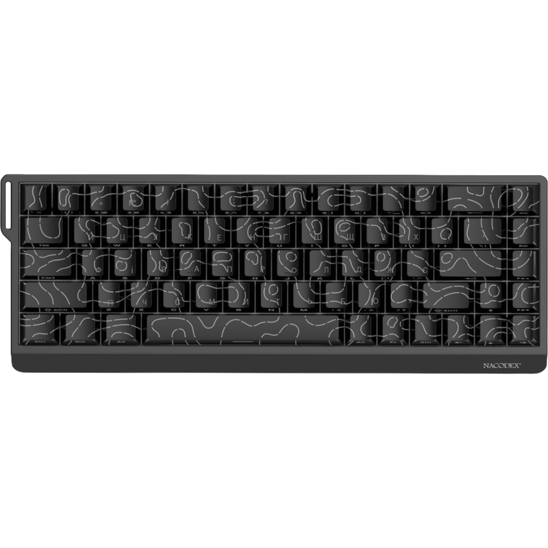 Дротова механічна клавіатура Ajazz NK68 V2 Red Switch (NK68-V2-R-S-B)