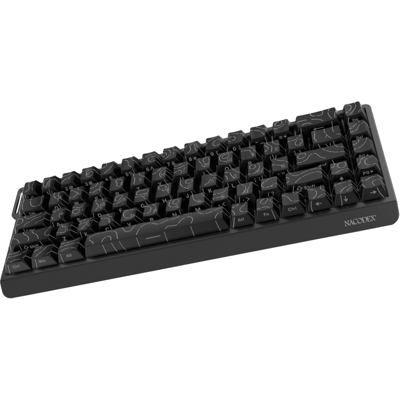 Дротова механічна клавіатура Ajazz NK68 V2 Red Switch (NK68-V2-R-S-B)