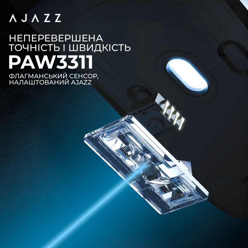 Бездротова миша Ajazz x Nacodex NJ08 MC Black (NJ08-MC-B)