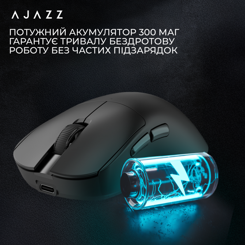 Бездротова миша Ajazz x Nacodex NJ08 MC Black (NJ08-MC-B)