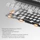 Бездротова механічна клавіатура Ajazz AK820 V2 Coconut Flake Switch (AK820-V2-CF-BGY)
