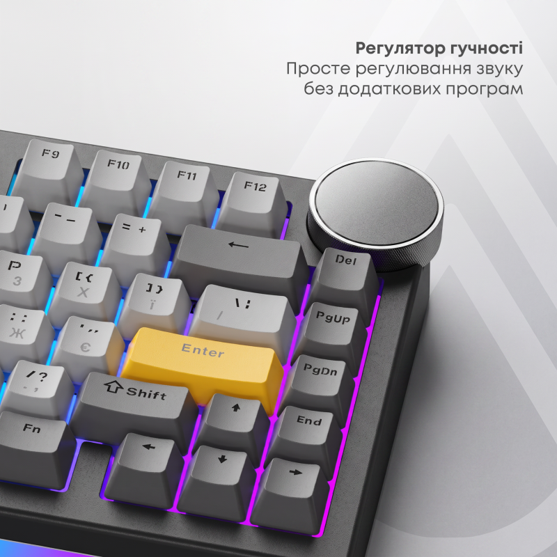 Бездротова механічна клавіатура Ajazz AK820 V2 Coconut Flake Switch (AK820-V2-CF-BGY)
