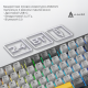 Бездротова механічна клавіатура Ajazz AK820 V2 Coconut Flake Switch (AK820-V2-CF-BGY)