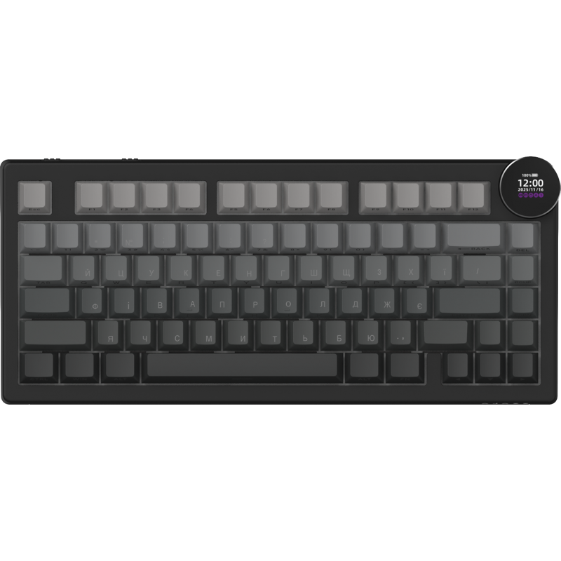 Бездротова механічна клавіатура Ajazz AK820 V2 White Peach Switch (AK820-V2-WP-S-BG)