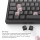 Бездротова механічна клавіатура Ajazz AK820 V2 White Peach Switch (AK820-V2-WP-S-BG)