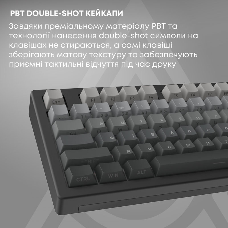 Бездротова механічна клавіатура Ajazz AK820 V2 White Peach Switch (AK820-V2-WP-S-BG)