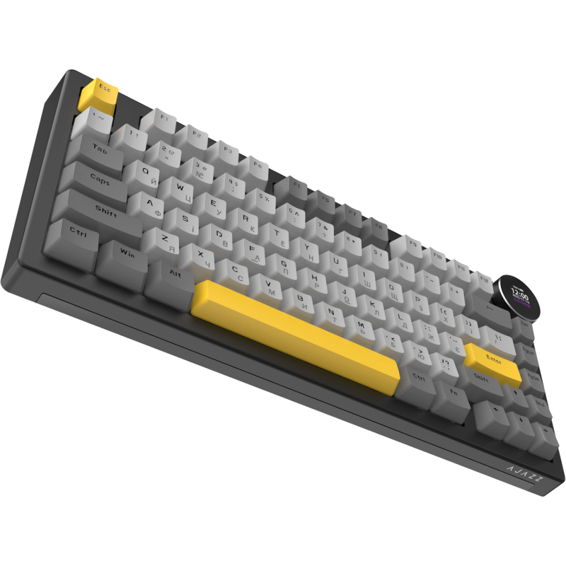 Бездротова механічна клавіатура Ajazz AK820 V2 White Peach Switch (AK820-V2-WP-BGY)