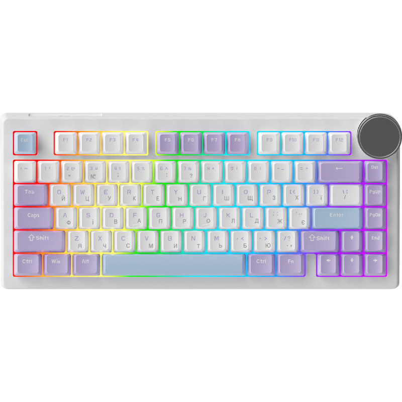 Бездротова механічна клавіатура Ajazz AK820 V2 Coconut Flake Switch (AK820-V2-CF-PWB)