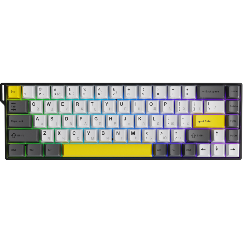 Ігрова магнітна клавіатура Ajazz AK680 V2 Ice Island Magnetic Switch (AK680-V2-I-BGY)