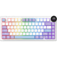 Бездротова механічна клавіатура Ajazz AK820 V2 White Peach Switch (AK820-V2-WP-PWB)