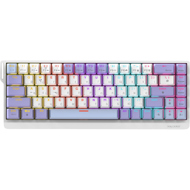 Дротова механічна клавіатура Ajazz NK68 V2 Red Switch (NK68-V2-R-PWB)
