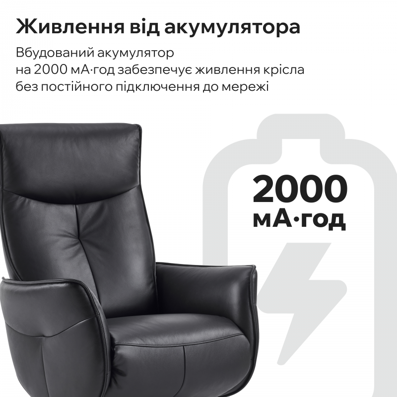 Крісло-реклайнер софа Qlab RC300B Black