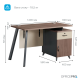 Стіл з тумбочкою OfficePro PG-F20B-12A-14