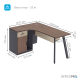 Стіл з тумбочкою OfficePro PG-F20A-14A-R