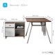 Стіл з тумбочкою OfficePro PG-M24B-16B