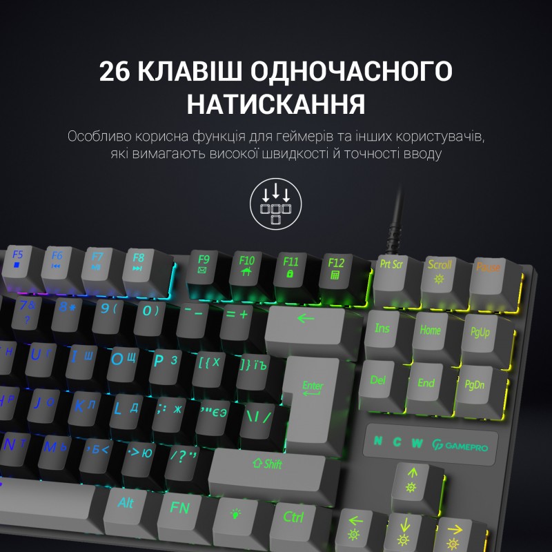 Клавіатура механічна GamePro MK100R