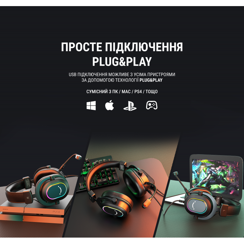 Гарнітура Fifine RGB H6