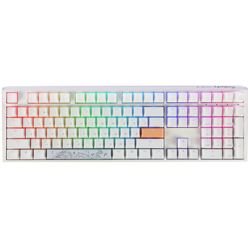 Механічна клавіатура Ducky One 3 Cherry MX Silent red RGB White UA
