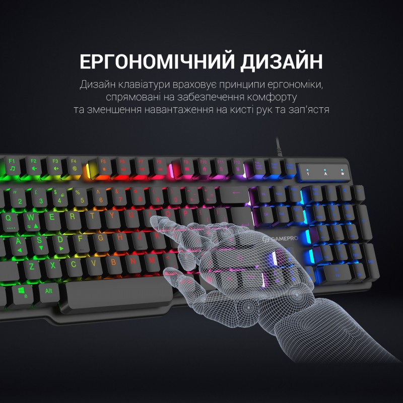 Клавіатура дротова GamePro GK380