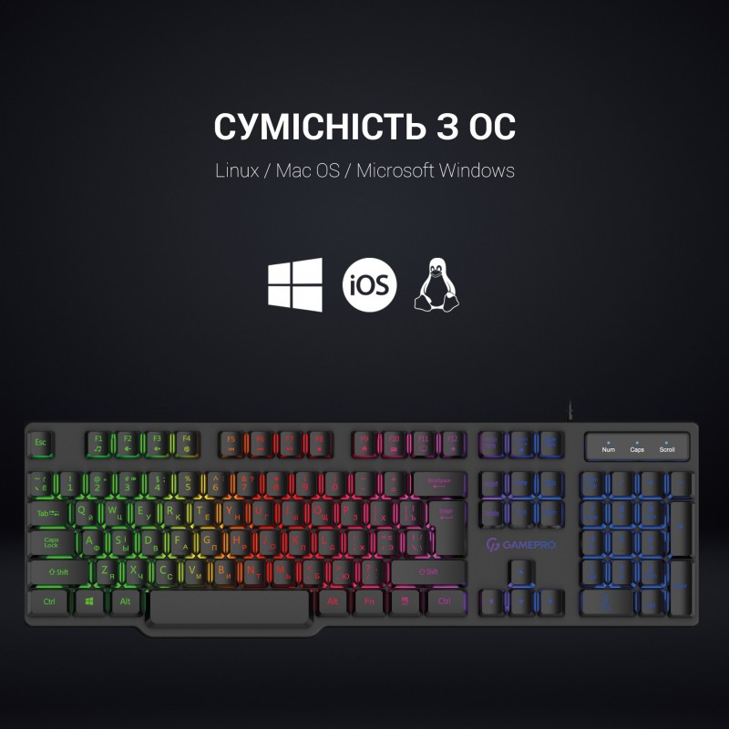 Клавіатура дротова GamePro GK380