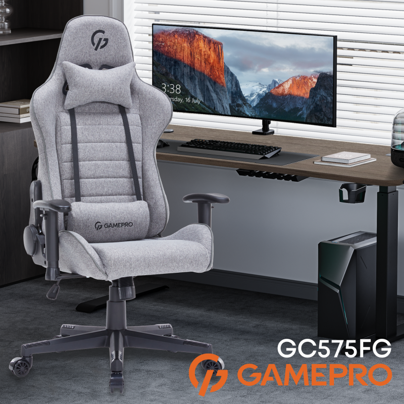 Крісло ігрове GamePro GC575FG Fabric Gray
