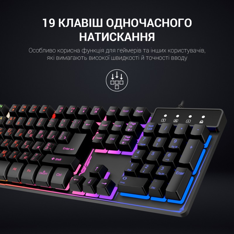 Клавіатура дротова GamePro Nitro+ (GK576)