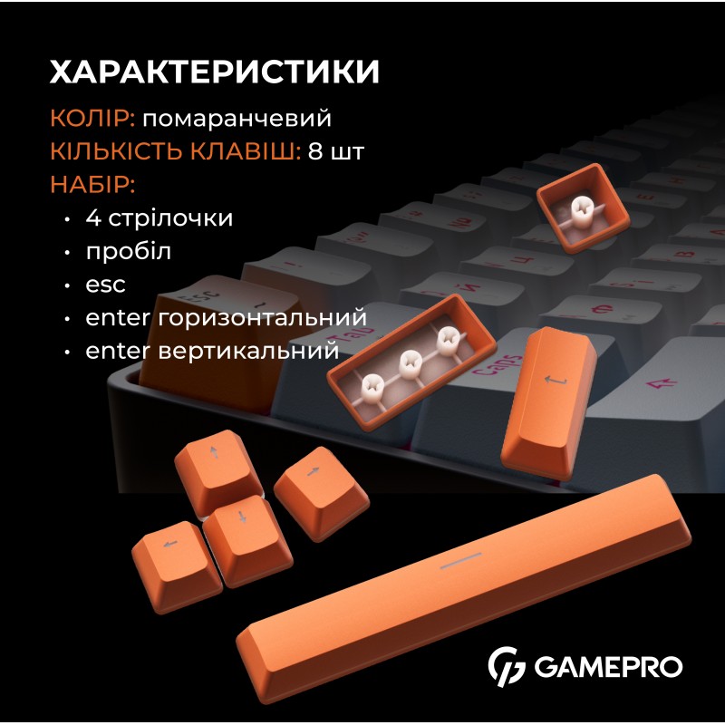 Комплект ABS кейкапів GamePro KC08