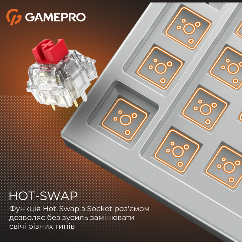 Механічна клавіатура GamePro Genesis Silverlight  (MK126)